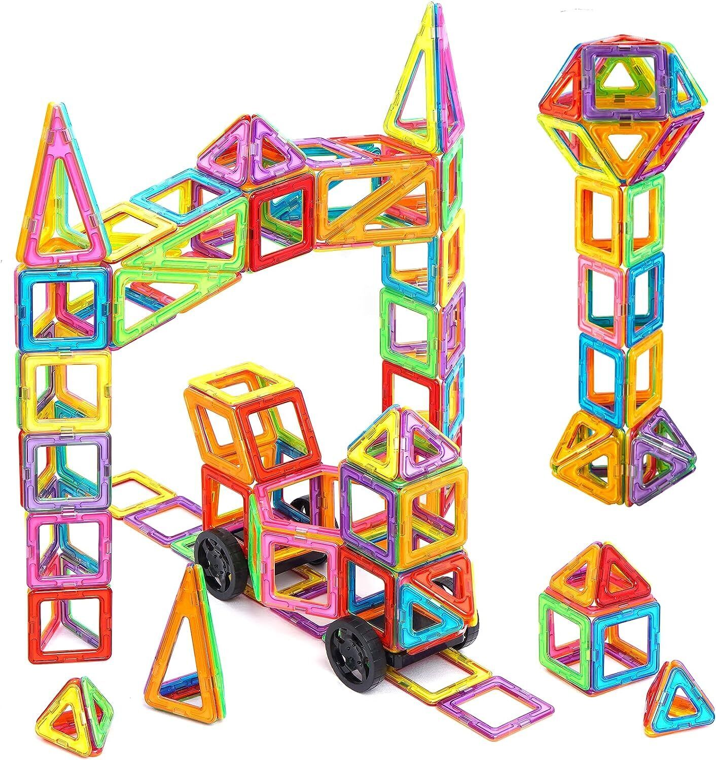 110pcs Magnetic Building Blocks for creative construction and kids' learning