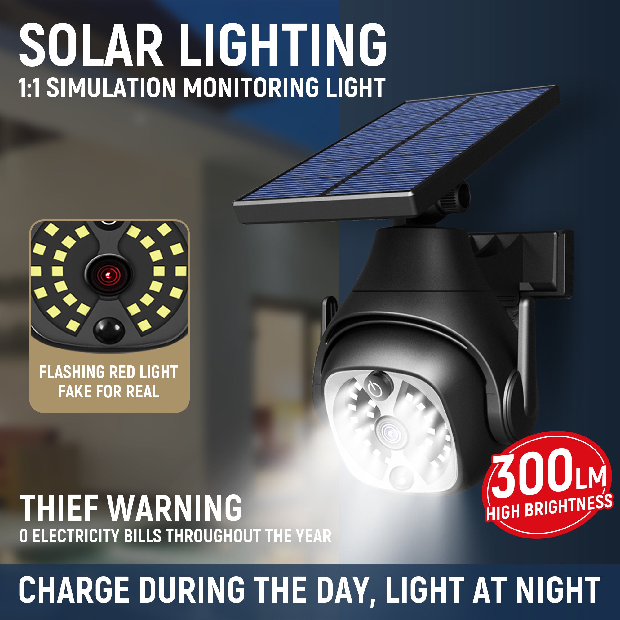 Solar Powered Courtyard Lights