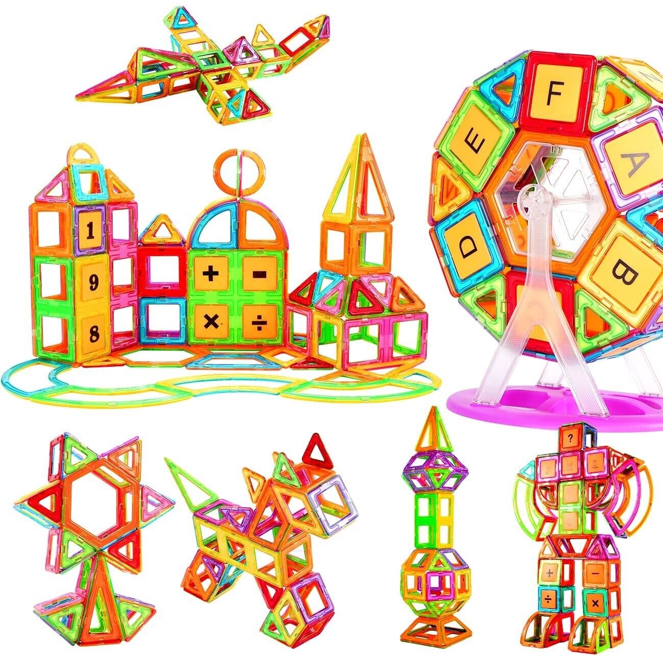 110pcs Magnetic Building Blocks for Creative Learning