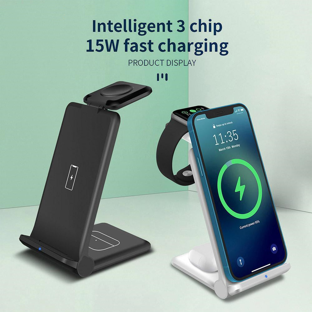 3 In 1 Wireless Charger Station for charging compatible devices