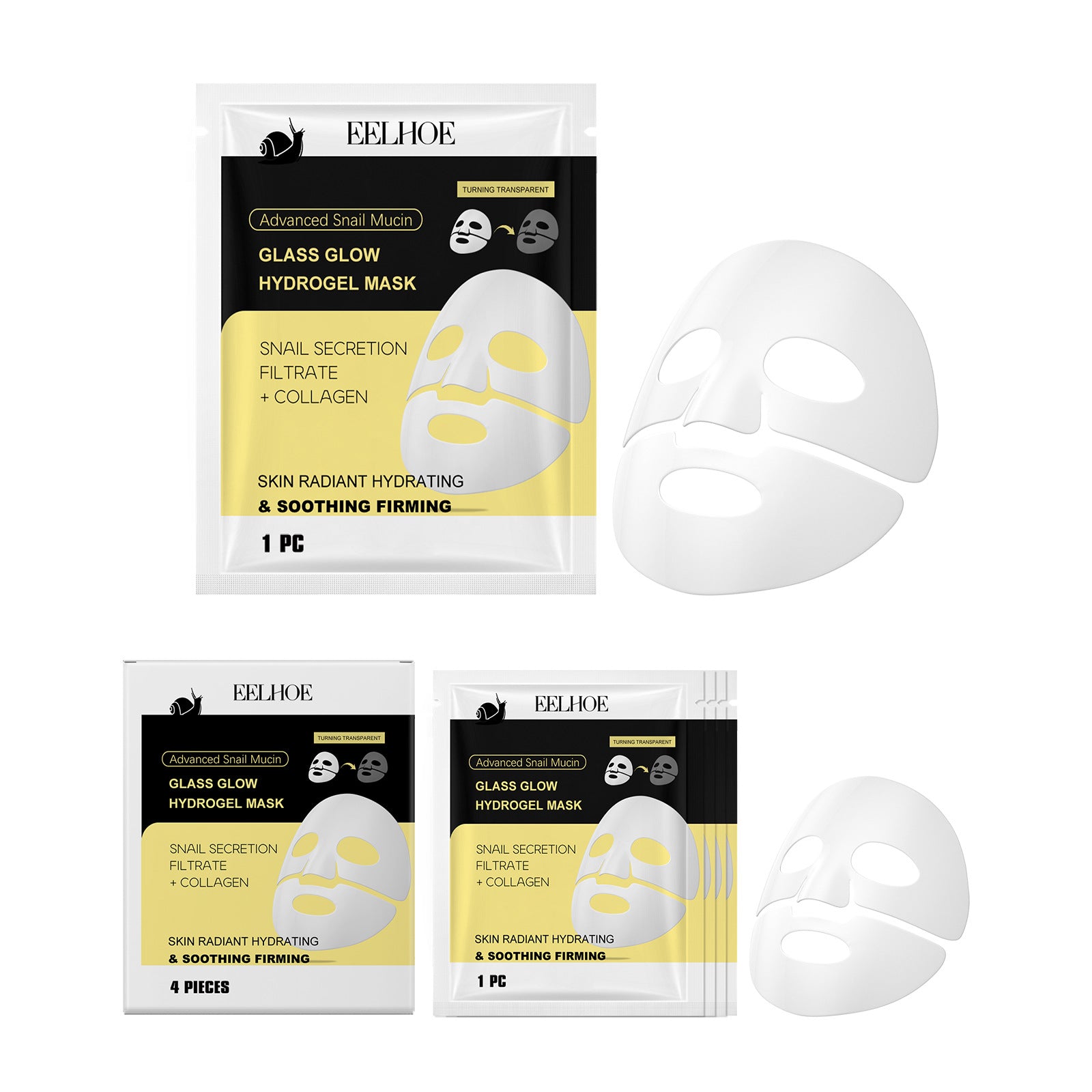 Snail Mucin Moisturizing Mask for hydrated, soft, and nourished facial skin