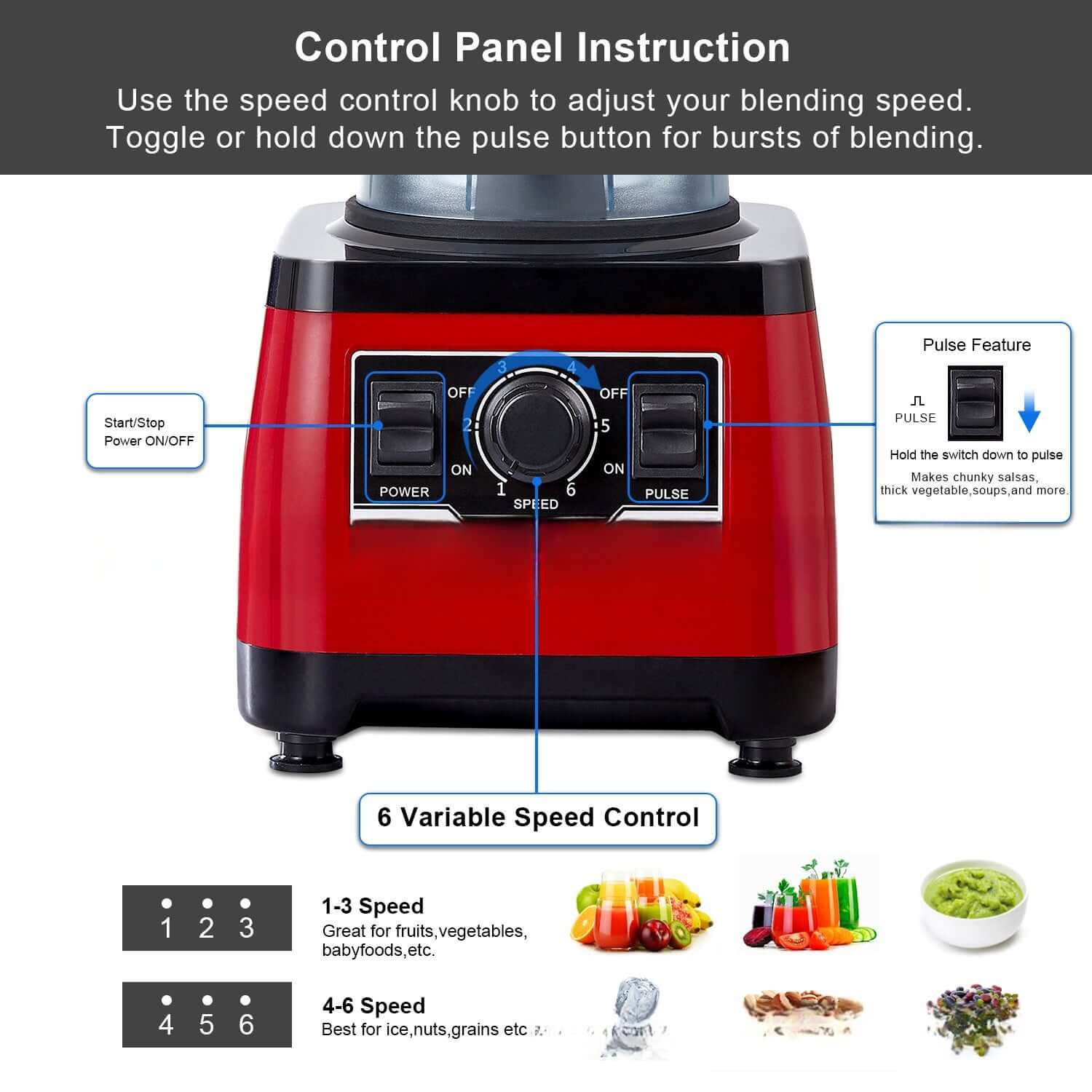 High Performance Commercial Blender Food Preparation