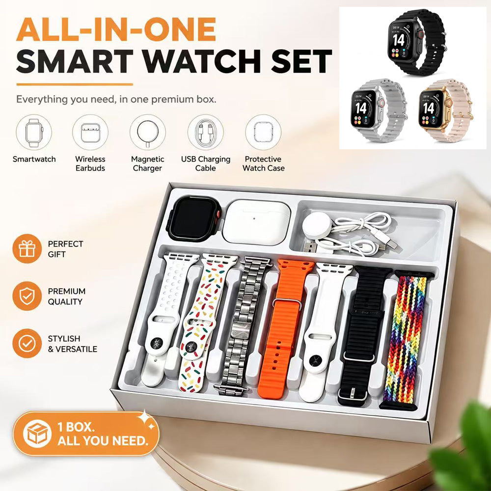 Ten-in-One Smart Watch Set with versatile accessories and smart features