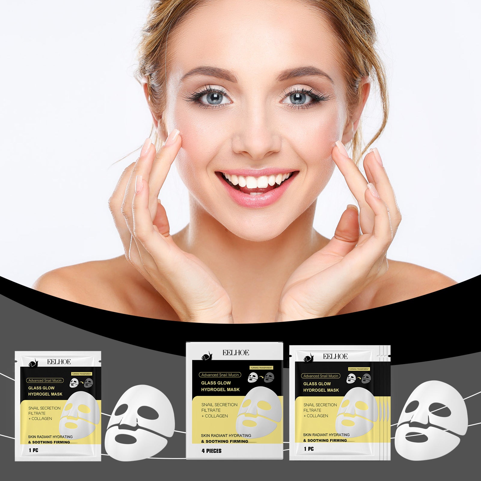 Snail Mucin Moisturizing Mask for hydrated, soft, and nourished facial skin
