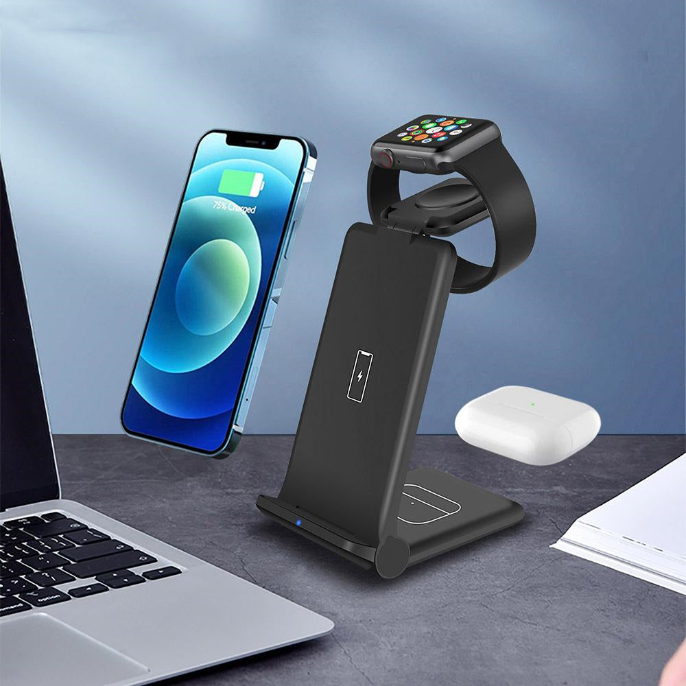 3 In 1 Wireless Charger Station for charging compatible devices