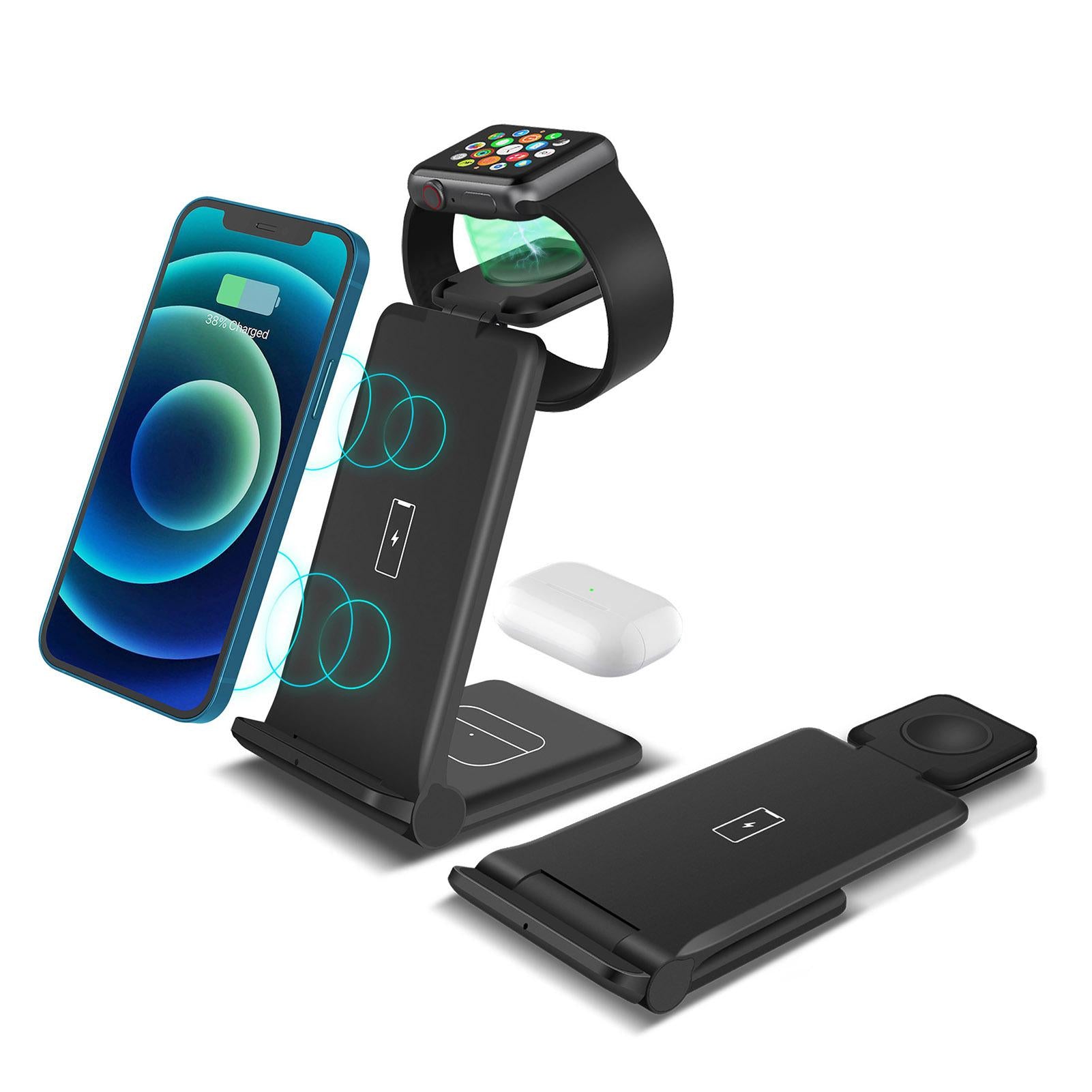3 In 1 Wireless Charger Station for charging compatible devices