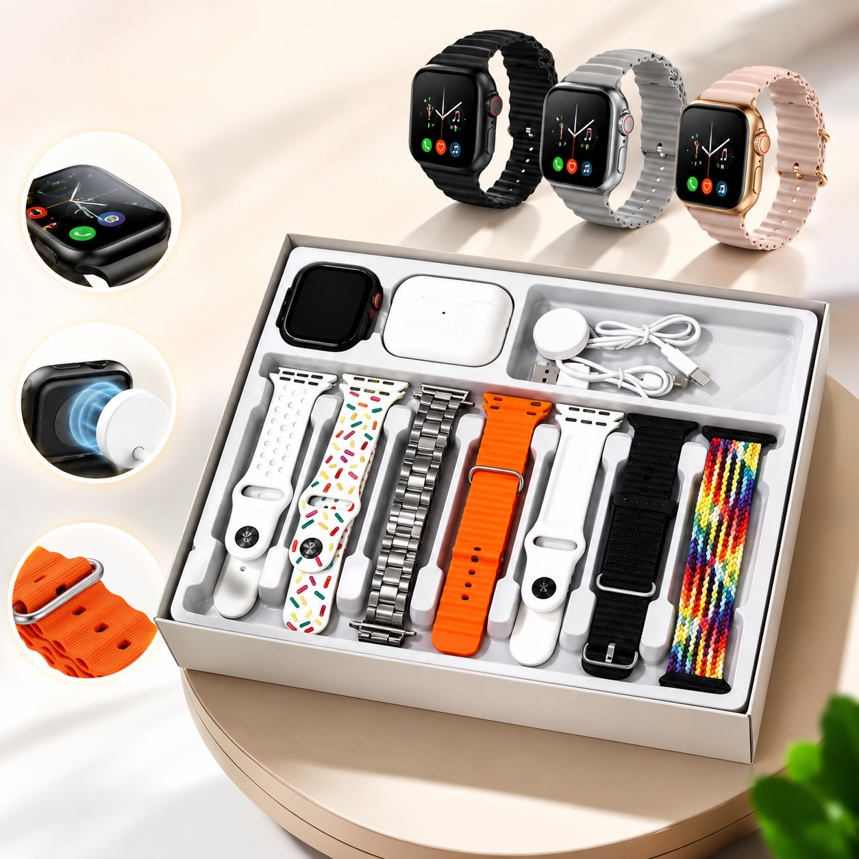 Ten-in-One Smart Watch Set with versatile accessories and smart features
