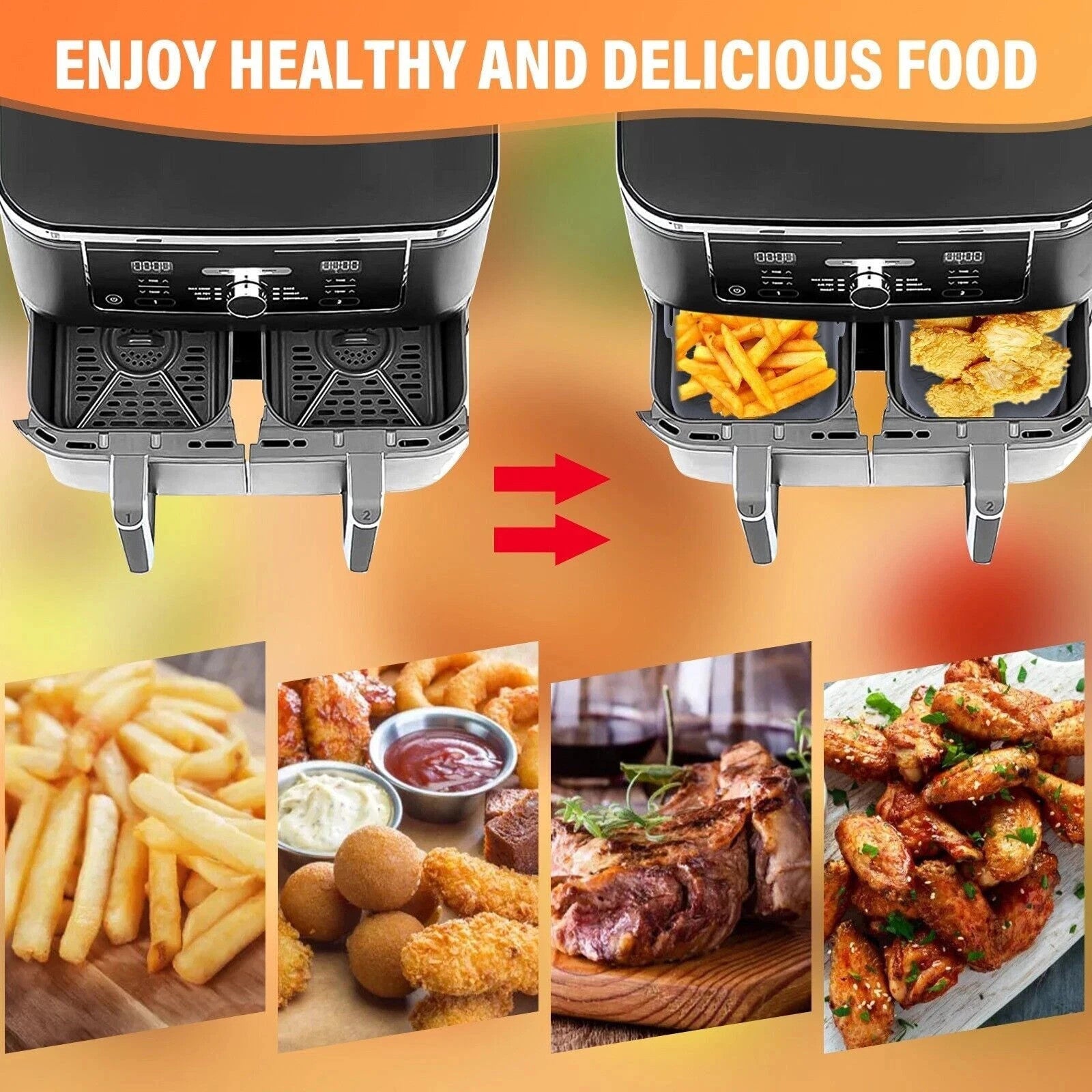 Air Fryer Silicone Baking Tray Liners
