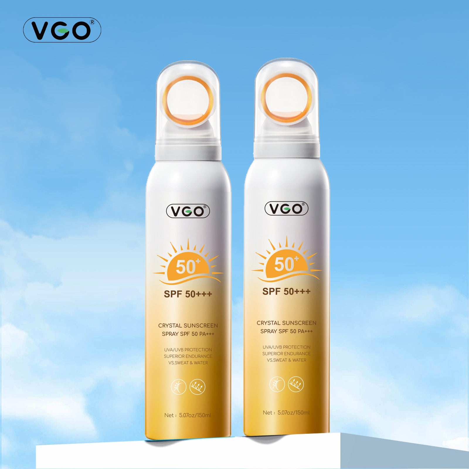 Crystal Sunscreen Spray SPF 50 PA for convenient daily sun protection