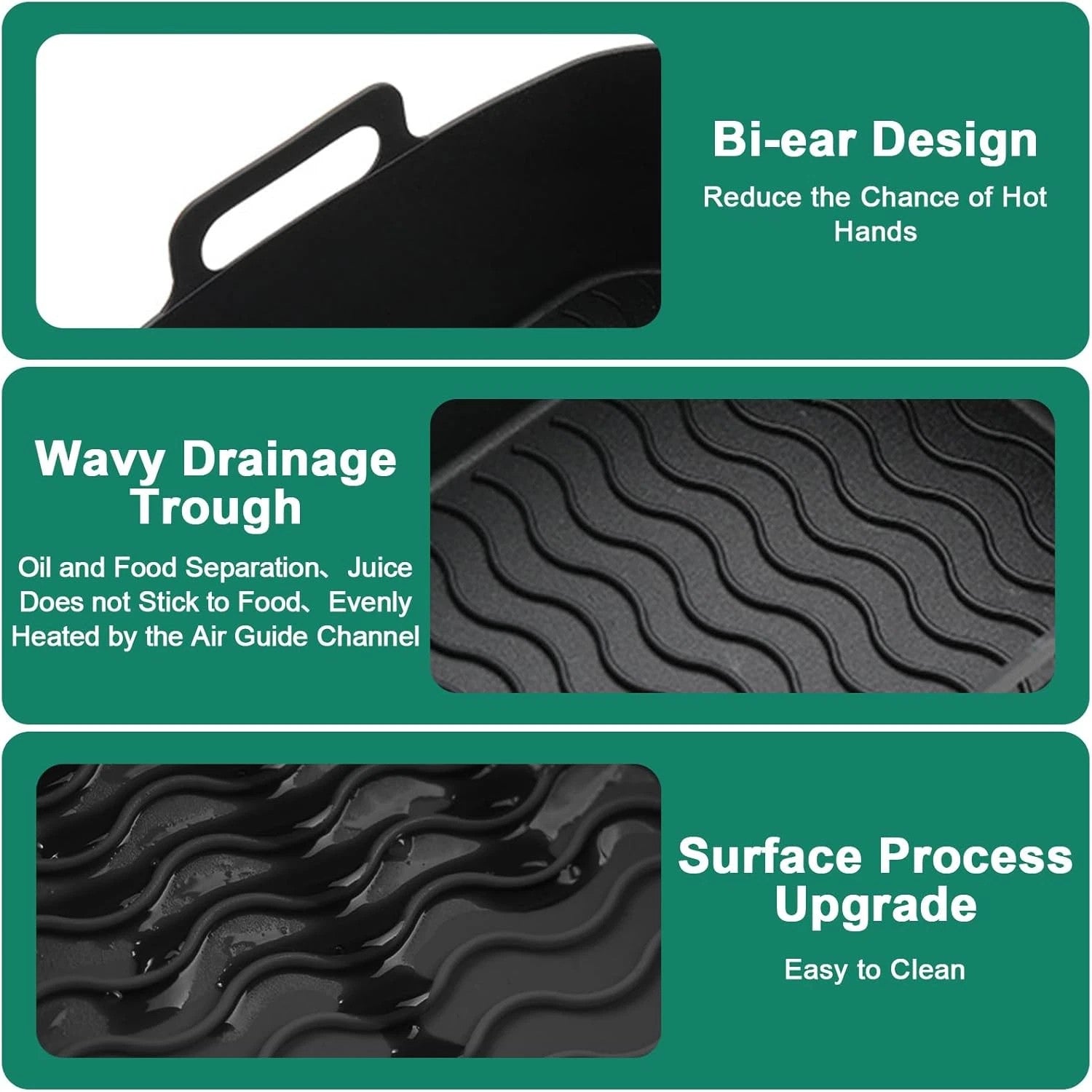 Air Fryer Silicone Baking Tray Liners