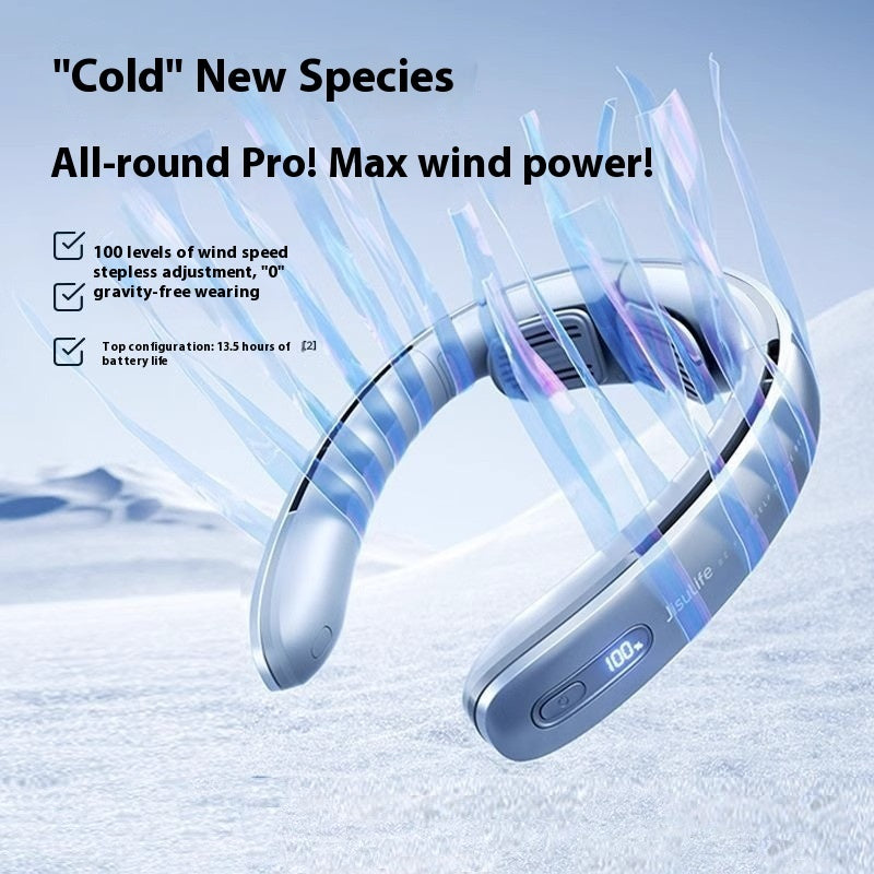 Hanging Neck Portable Fan for hands-free personal cooling