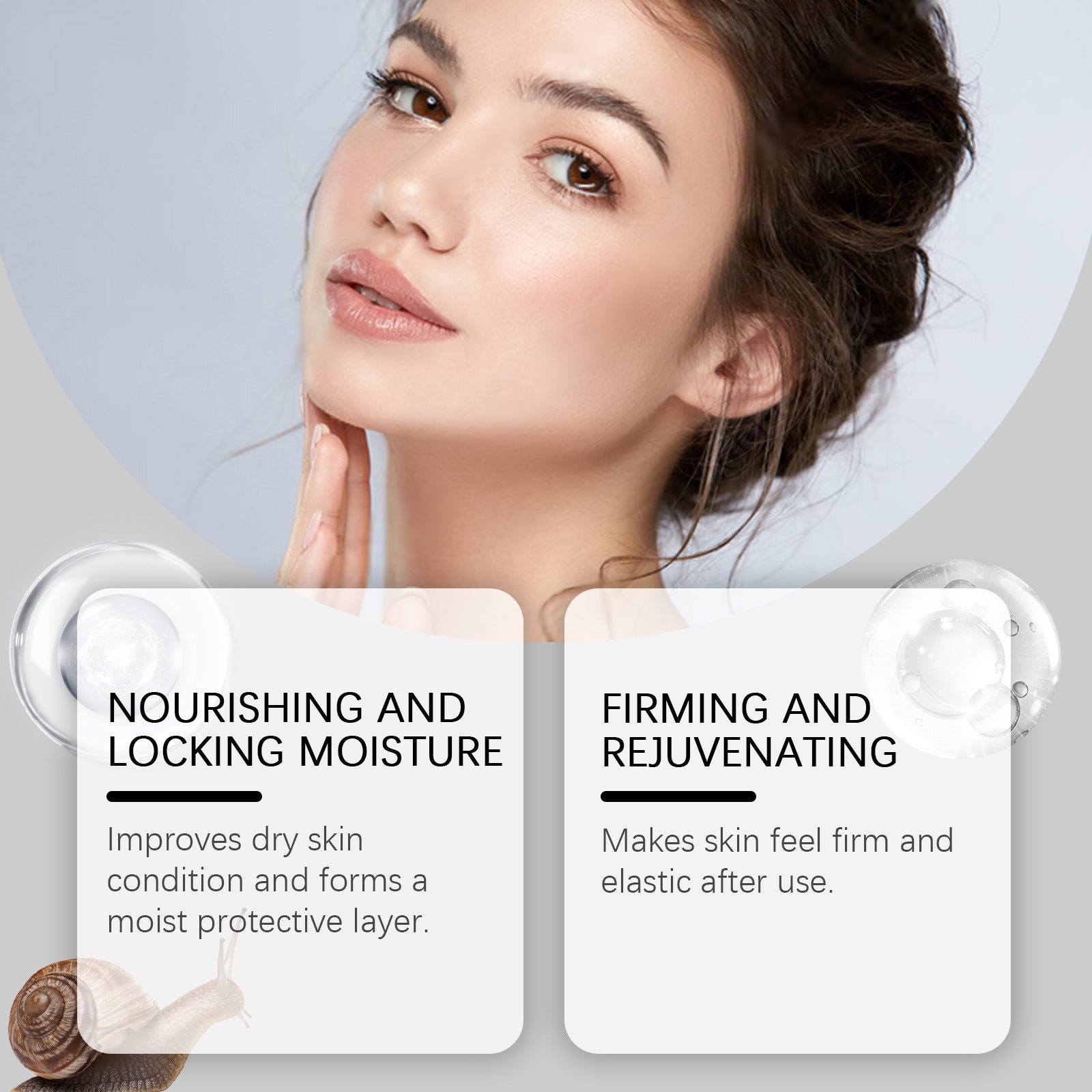 Snail Mucin Moisturizing Mask for hydrated, soft, and nourished facial skin