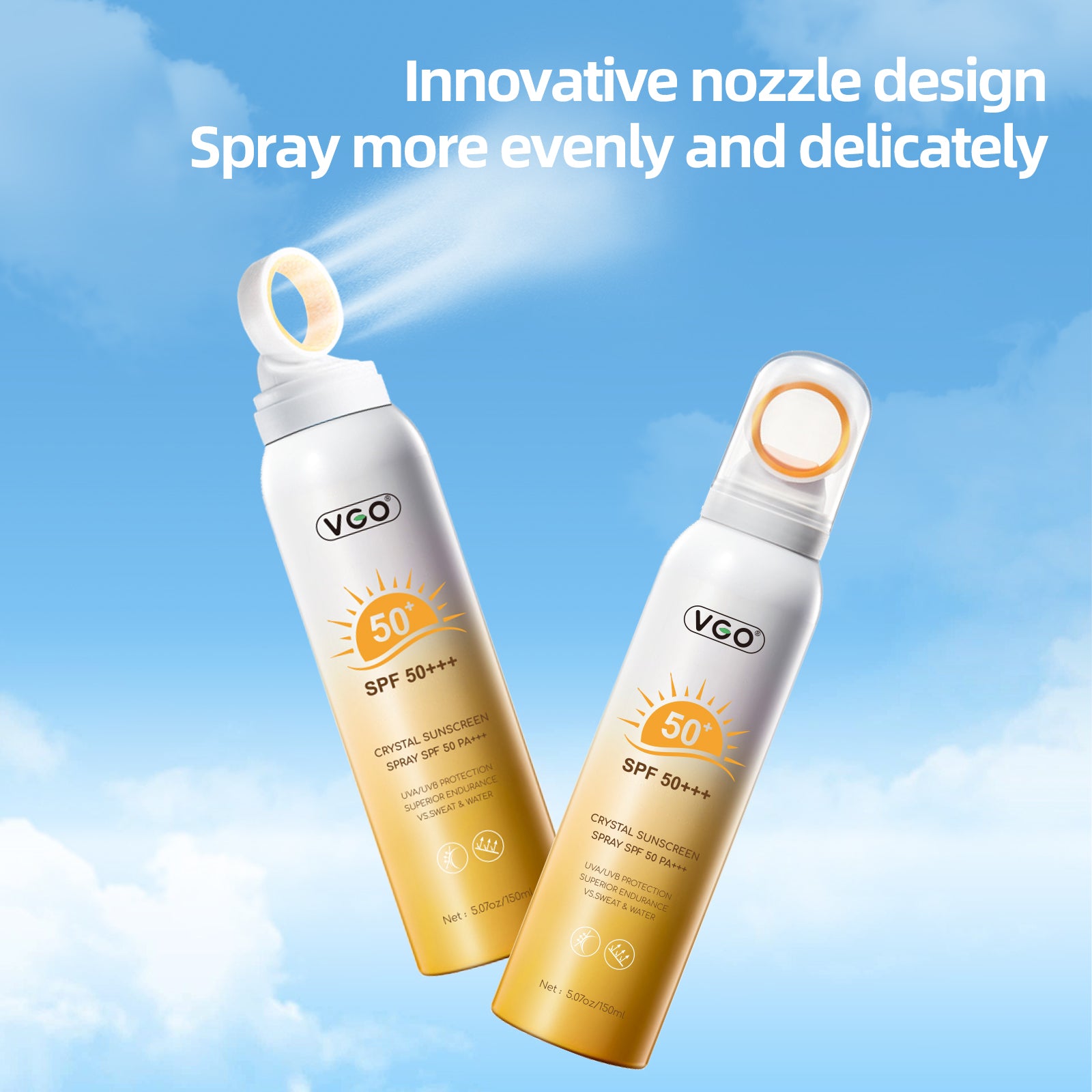 Crystal Sunscreen Spray SPF 50 PA for convenient daily sun protection